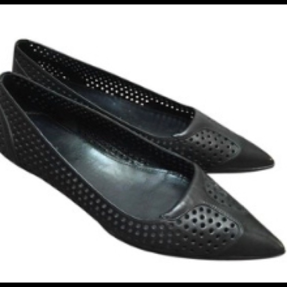Prada perforated flats, black Size 39